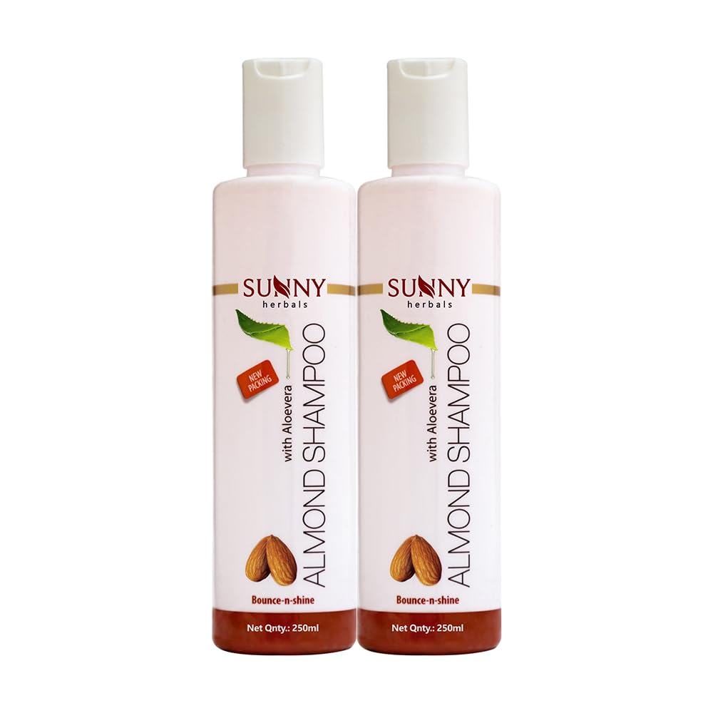 Almond Shampoo With Aloevera gives soft & Shiny Hair | For Women & Men 250ml (Pack of 2)