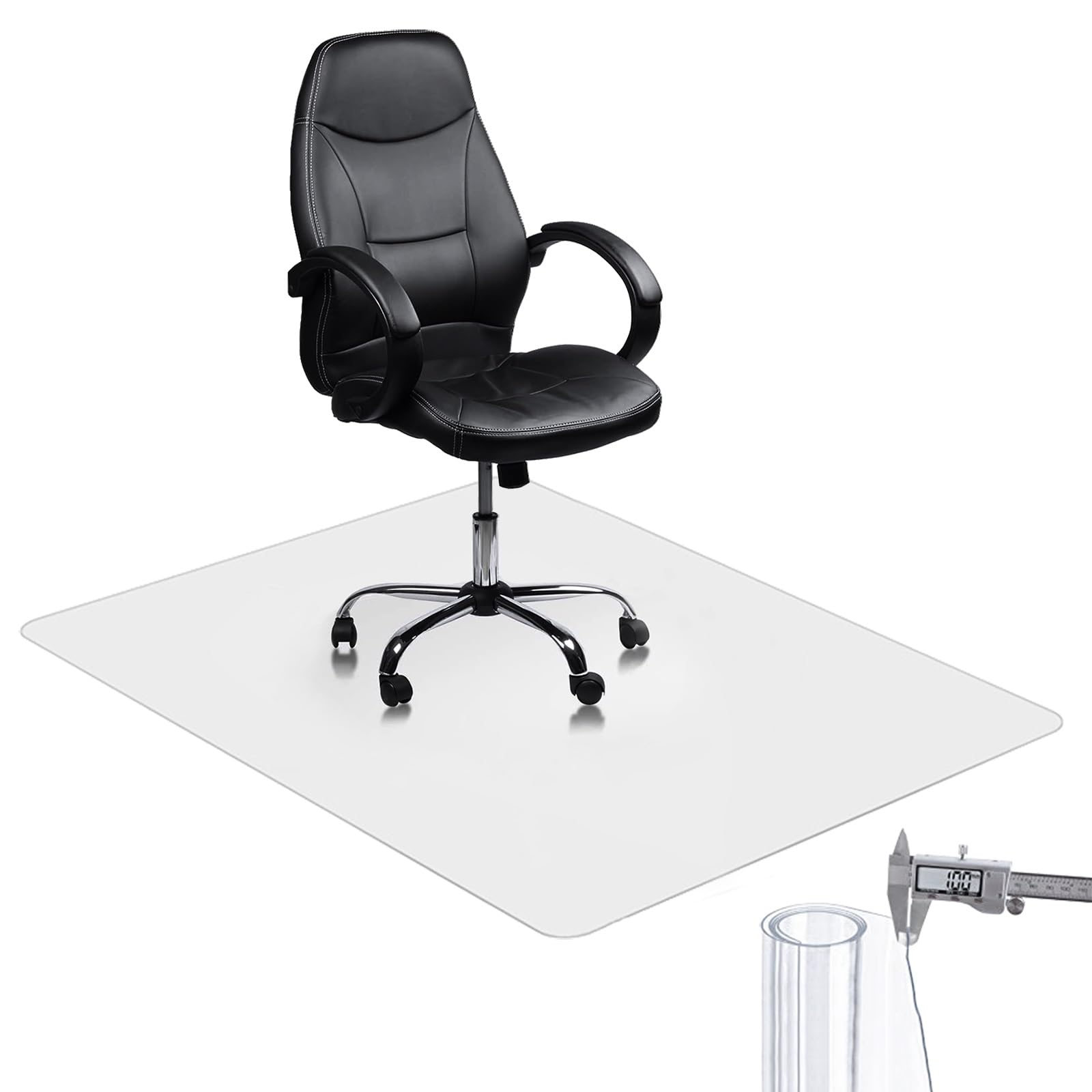 Office Clear Chair Mat PVC Transparent Protection Desk Mat for Rolling Chair Hard Wood Tile Floor Mats 1mm