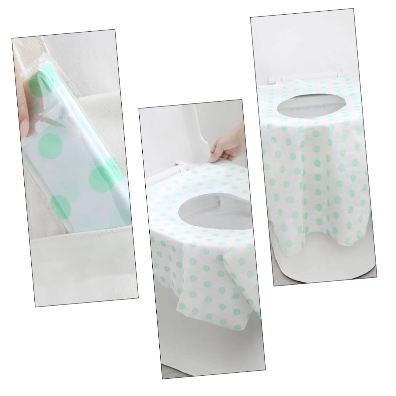 Unomor Blue Travel Toilet Seat Covers Disposable Potty Seat Hotel Home Use 14pcs Pack