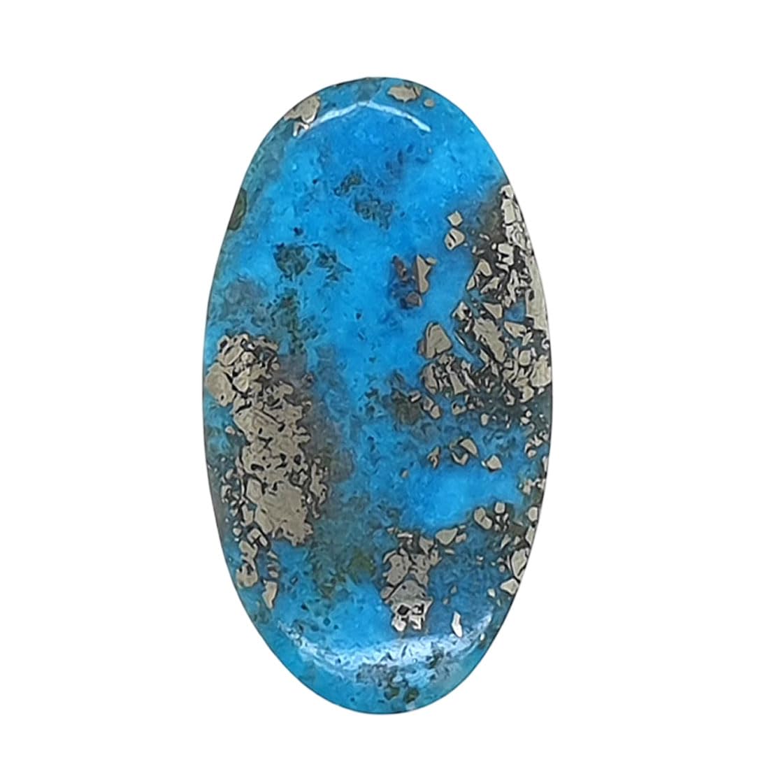 sahiba gems 53 Carat (Big Size) Natural Blue Turquoise (Firoza) Gemstone | Oval Shape Loose Stone with Sparkling Color for Astrology & Jewelry-picture-25