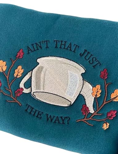 Embroidered Sweatshirt Fit for Pottsfield Harvest Festival – Compatibility with Over the Garden Wall Inspired Sweatshirts Hoodie,Cozy Halloween Embroidery Gift,Ain’t That Just The Way Top Multi3