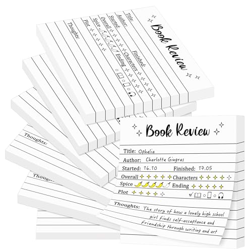 L1rabe Book Review Mini Sticky Notes - Christmas Gift 6Pcs
