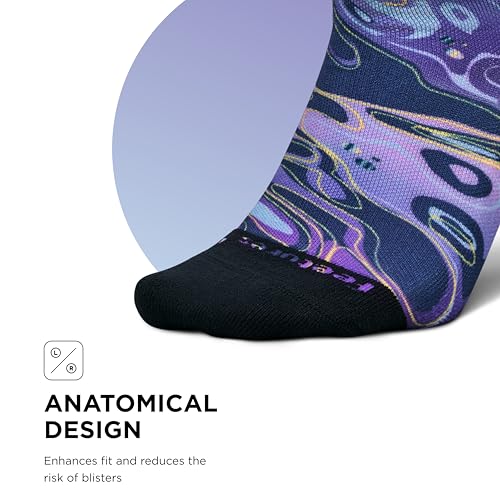 Image of Feetures Elite Light Cushion No Show Tab Sock Wave