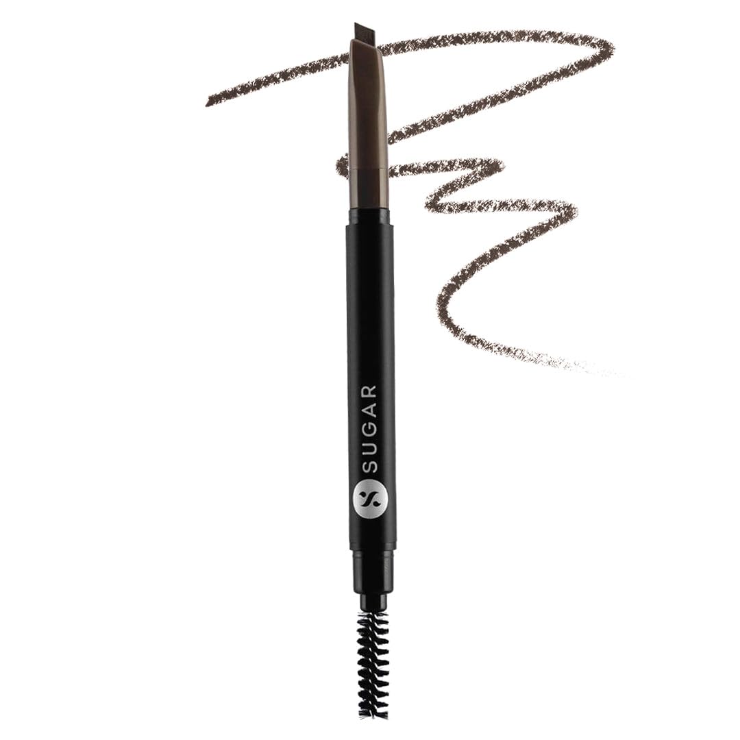 SUGAR Cosmetics Arch Arrival Brow Definer | Brow Pencil with Spoolie | Lasts Upto 12hrs | Pigmented Eyebrow Pencil | Long Lasting & Natural Finish | 3.5gm – 03 Woody Scooby