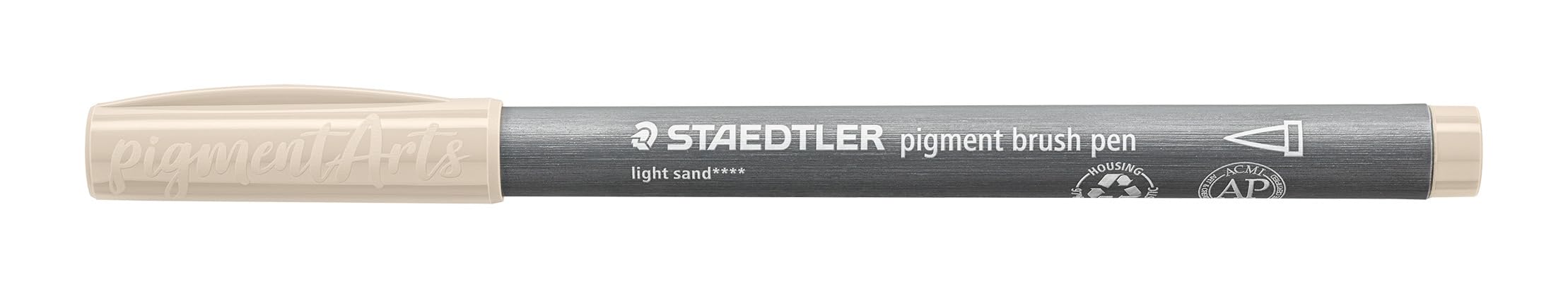 STAEDTLER Brush pen Pigment Arts, cartuccia pigmentata di alta qualità, impermeabile, ad asciugatura rapida, 10 penne, in astuccio di cartone, 371-407