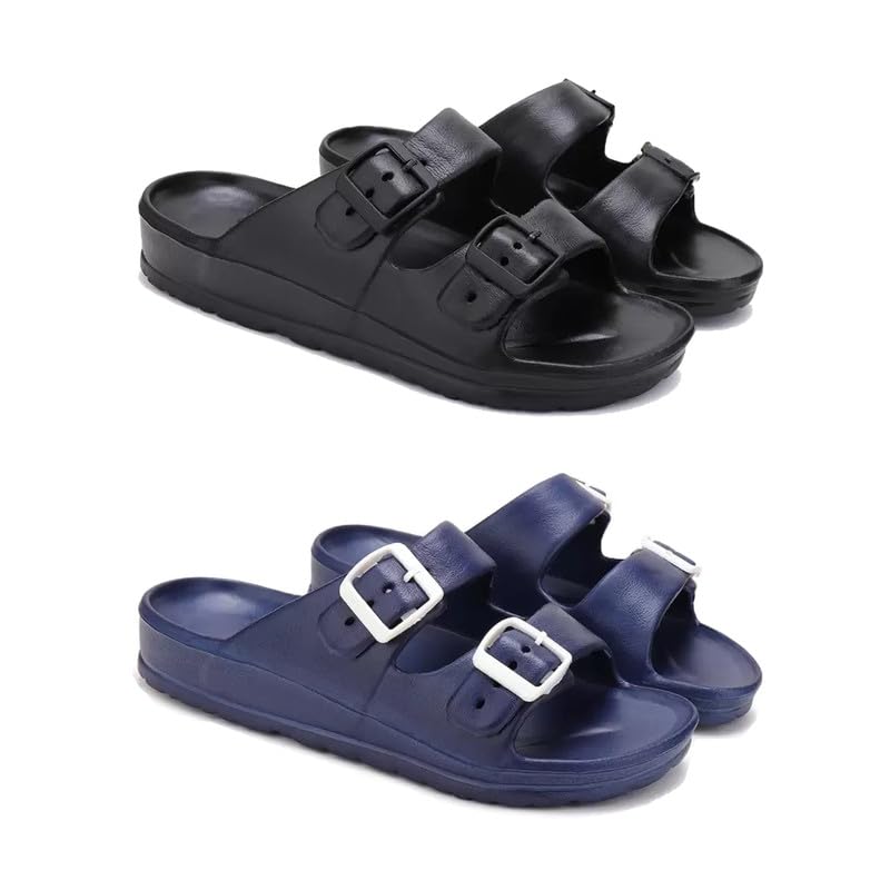 Image of WINGSCRAFT Lightweight,Classic Slider || Sandals with Clogs for Men-COMBO(2)-3115-3113