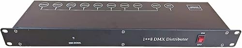 JUNMAN 8CH DMX Distribuidor DMX Divisor DJ Disco Etapa Luz Consola DMX 512 Controlador de luz