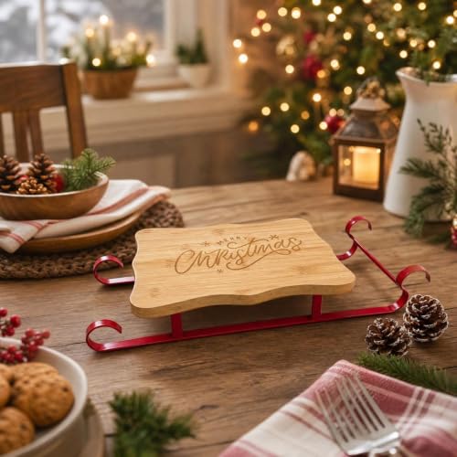 15 x 7'' Flying Santa Sleigh Shape Serving Trays for Party Christmas Decor - image 3