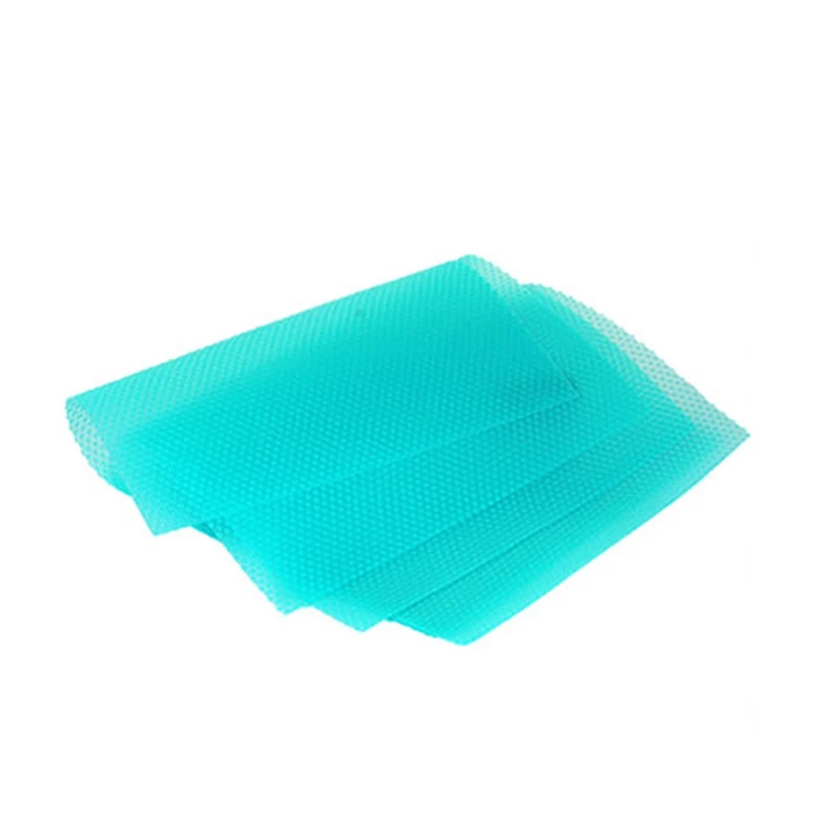Wajjwi Blue 4Pcs Eva Waterproof Refrigerator Liner Mat Washable Kitchen Pad Anti-Oil Cabinet Drawer Placemat Heat-Insulat Fridge For Shelves(Blue)