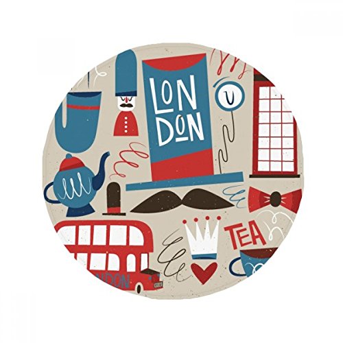 Tapis de sol rond Angleterre multicolore : idée cadeau originale
