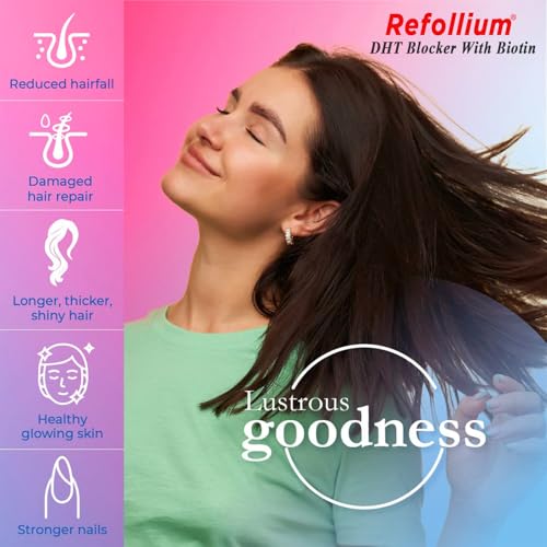 Image of DHT Blocker with Biotin | Helps Reduce Hair Fall, Stimulates Hair Growth | Hair Vitamins for Men & Women (30 Tablets) (PACK OF 3)