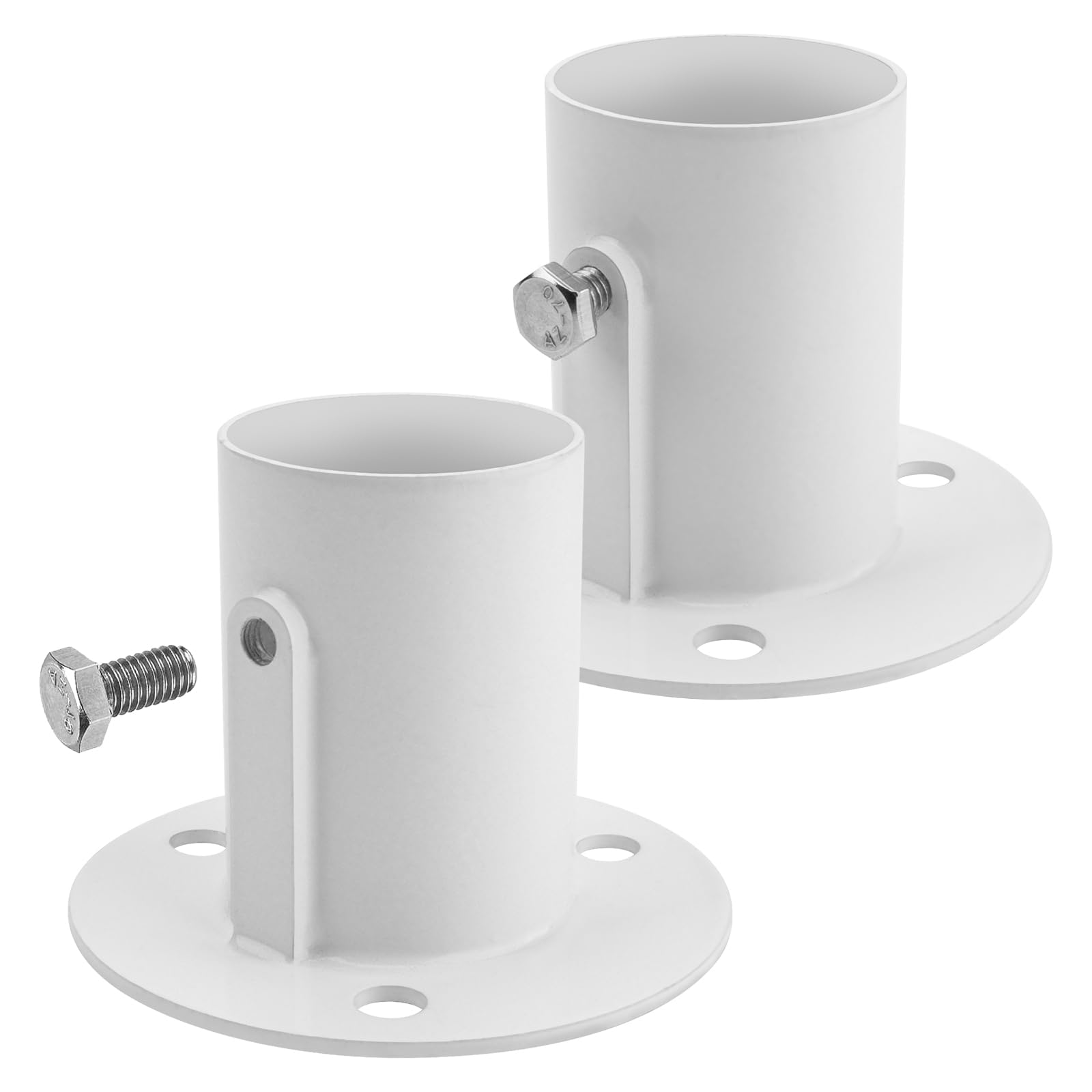 Aluminum Pool Deck Flanges for Above Ground Pool Ladder,Pool Ladder Parts # NE1228PR with 1.5" OD or Less Size Rails.3.5 x 3.5 x 2.5 inches-picture-16