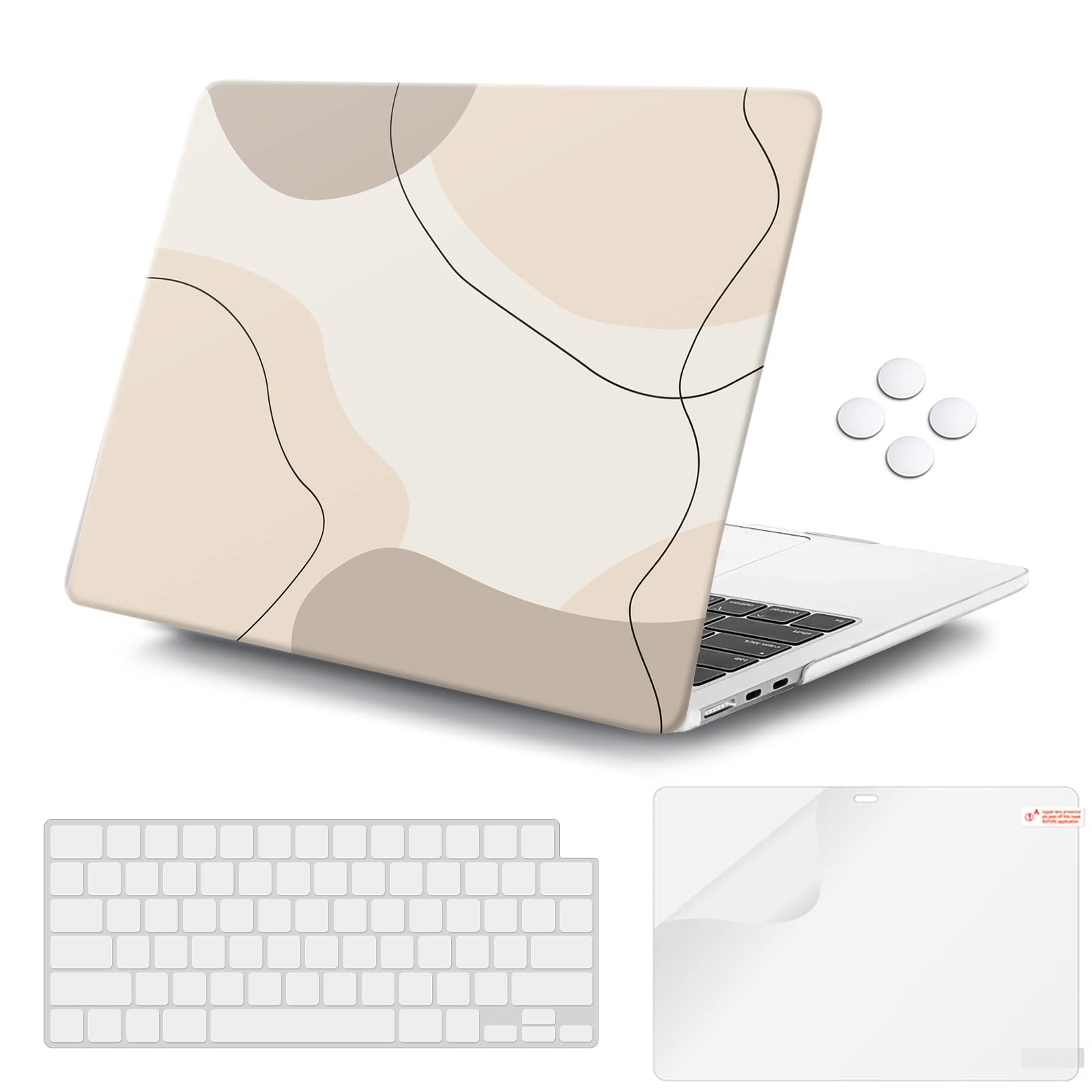 iCasso Compatible with MacBook Air 13.6 Inch Case 2025 2024-2022 Release M4 A3240 M3 A3113 A2681 M2 with Retina Display, Matte Hard Shell Case for
