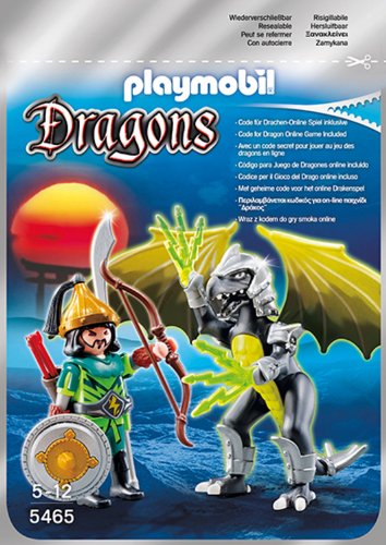 PLAYMOBIL Dragones - Dragón Tormenta con Guerrero (5465)