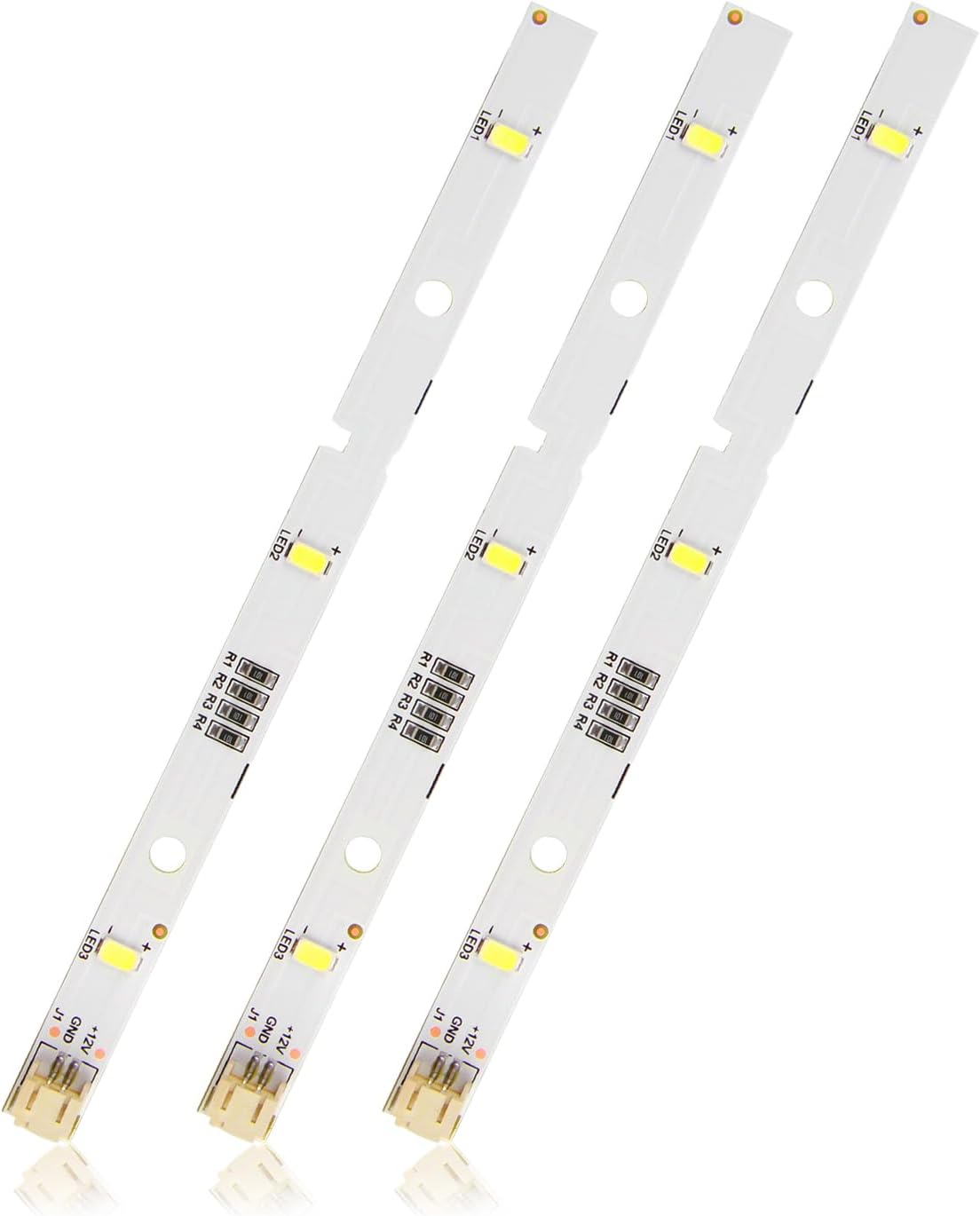 3PCS LED Strip Light for RONGSHENG/HISENSE Refrigerator E349766 MDDZ-162A 1629348 1529227 DC12V 2W LED Fridge Light Bar compatible with Kenwood Fridge KIFF5017 KIFF5020 KIFF7017 KIFF7020 KSBNDIX18