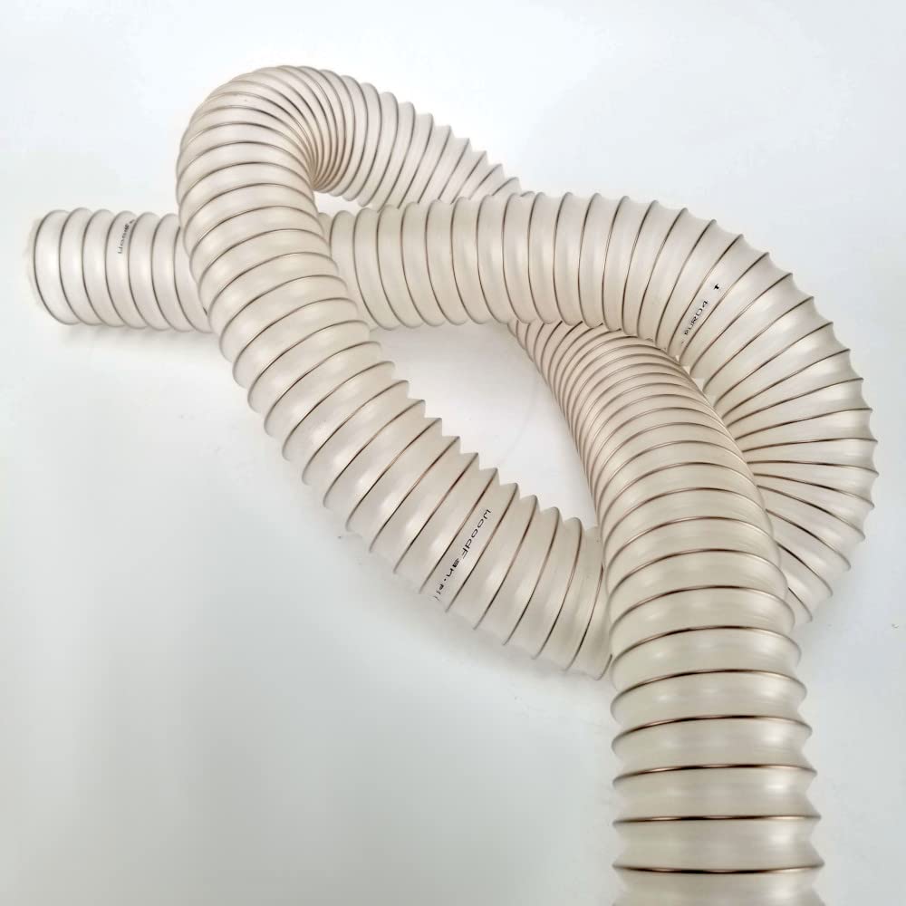 Tuyau d'aspiration 63 mm de longueur 3 m 0,4 mm – Tuyau spiralé haute performance – Léger, flexible, antistatique
