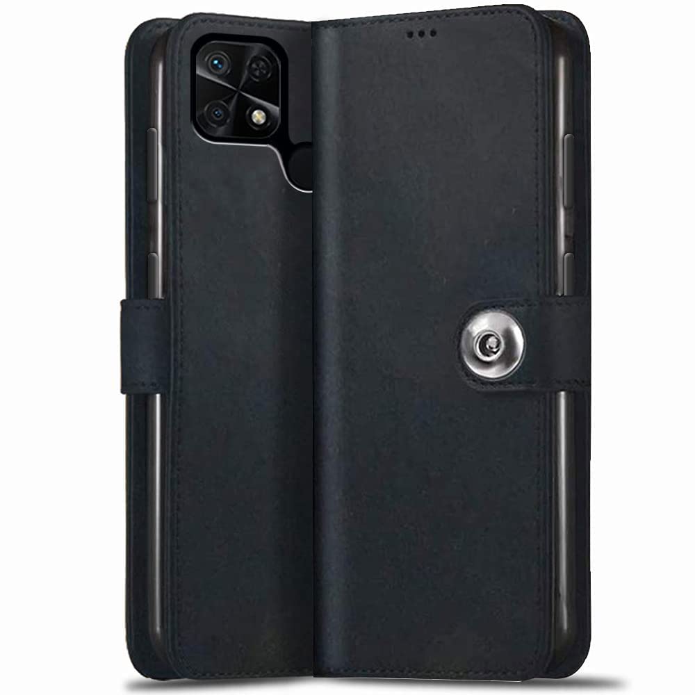 TheGiftKart Flip Back Cover Case for Redmi 10 / Redmi 10 Power | Genuine Leather Finish | Inbuilt Pockets & Stand | Designer Button Magnet Flip Cover Back Case for Redmi 10 / Redmi 10 Power (Black) (B09W9Z9RTW) Amazon Price History, Amazon Price Tracker