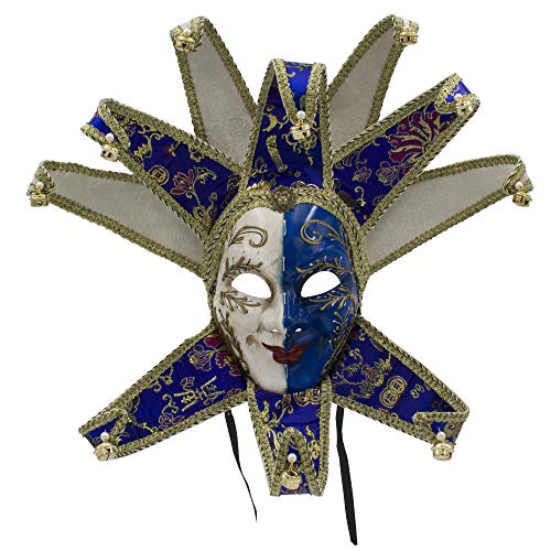 Máscara veneziana de cafetão de modelo vintage para carnaval Halloween Natal cosplay festa bola de fantasia (azul)