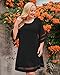 LookbookStore Black Dresses for Women 2024 Casual Summer Crewneck Little Black Dress for Women 3/4 Bell Sleeve Loose Party Dress Black Wedding Dress Size S Size 4 6
