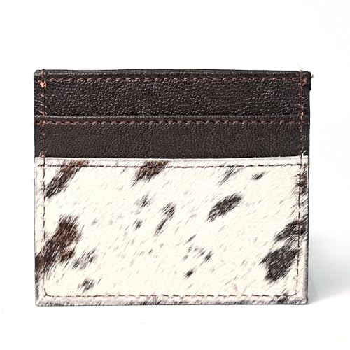 Merbaa Cowhide Hair on Card Holder Western Cowboy Cowgirl Fashion Slim Card Holder| Genuine Cowhide Leather ID Holder, Credit Card Holder | RFID Protection Pocket Wallet