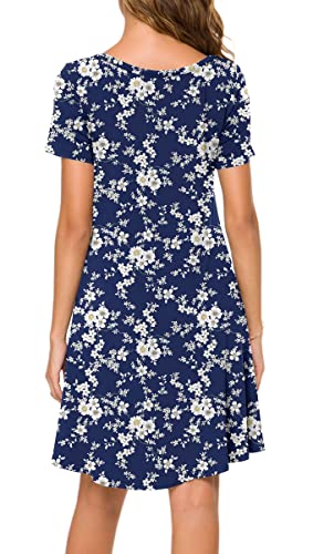 Image of POPYOUNG Women's Dress Fall Outfits Casual Midi Sundress