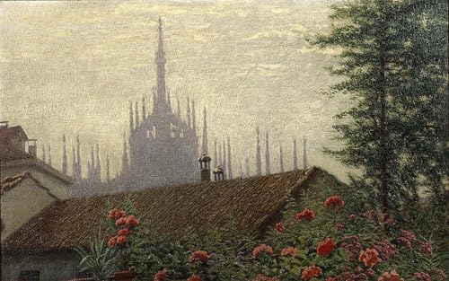 Lienzo decorativo de Angelo Morbelli Le Torri del Duomo, póster artístico de pared de 60x90cm