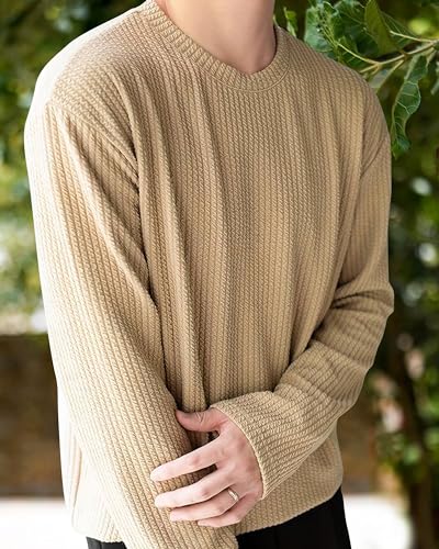 I ENTERPRISE Cotton Blend Regular Fit Round Neck Plain Solid Full Sleeve T-Shirt for Men-&-Boys - Image 4