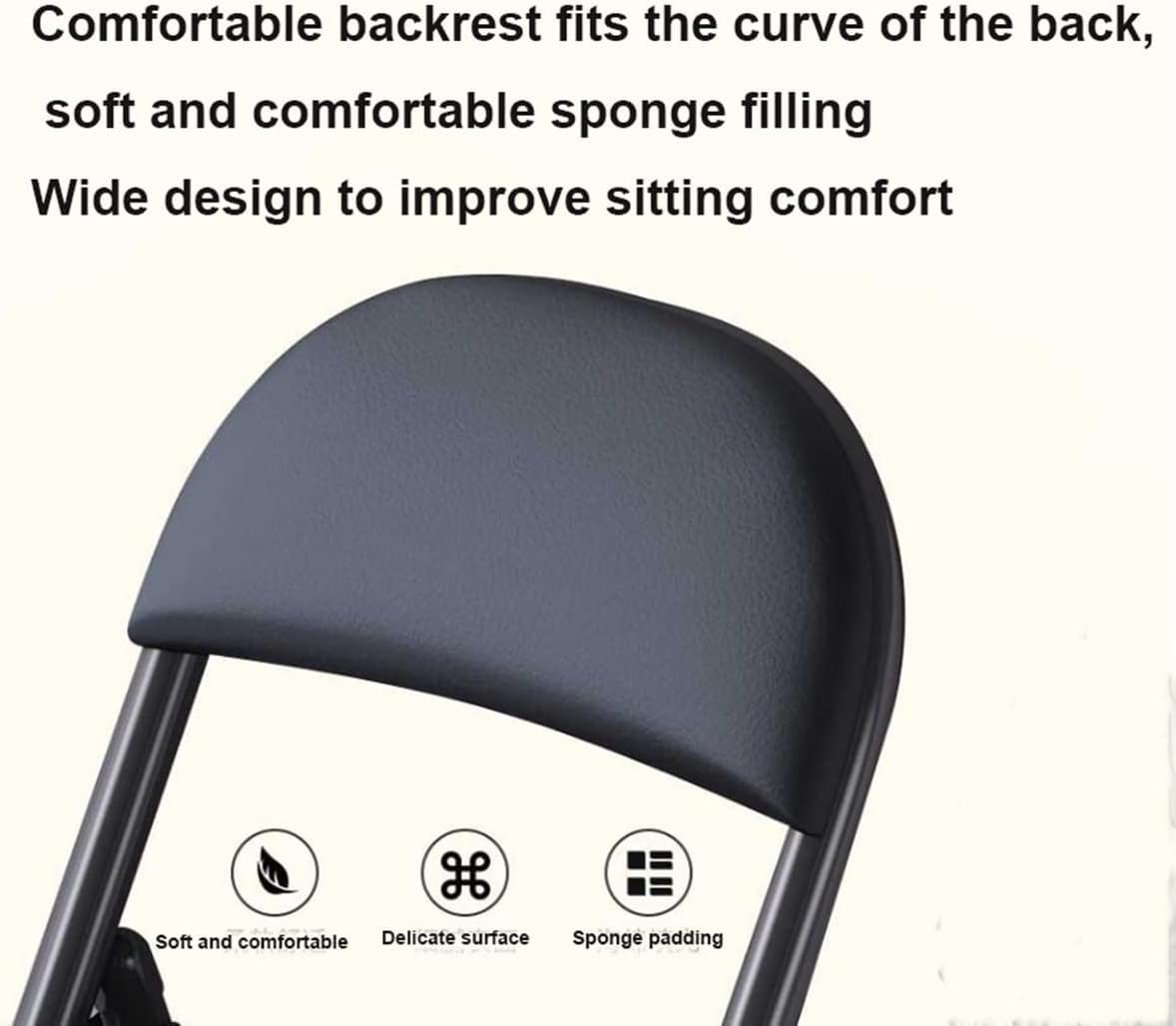Genérico Taburete Plegable Portátil, Capacidad De Carga De 136 Kg (300 Lbs), Estructura De Acero, No Requiere Montaje, Apilable, Apto para Uso En Interiores Y Exteriores (White)