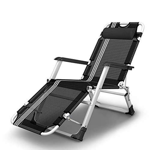 ZHDWM Fold Steel Pipe Oxford Cloth Stealth Bed Single Bed Office Portable Leisure Lunch Break Chairs Folding chair (Color : No Cotton Pad)