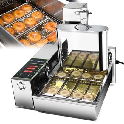 GESAIDES Mini-Donut-Maschine mit 4 Reihen, Donut-Maschine, Donut-Maschine, Kommerzielle Donut-Maschine, für Straßenessen-Snack-Food-Geräte