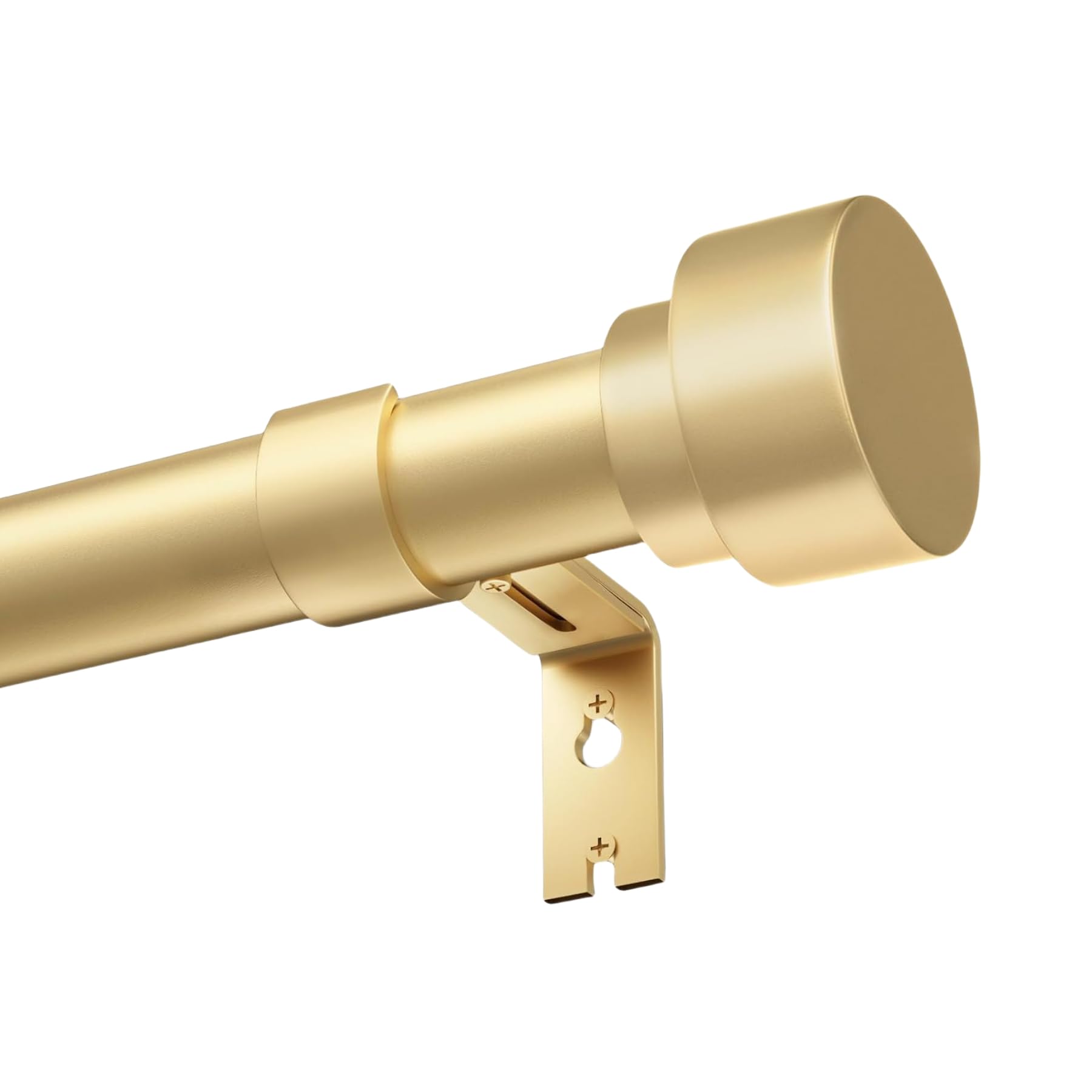 Window Curtain Rods for Windows 48 to 84 Inch (4-7 Feet), Heavy Duty Adjustable Thickened Morden Curtain Rods, Gold, 36-88''