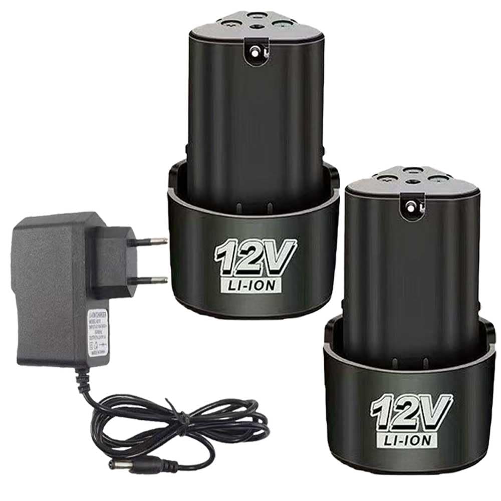 Universal Replacement 12V Cordless Drill Battery and 12.6V Universal Charger Ac Dc Power Adapter (2Pcs Battery, 1Pcs Charger)-picture-36