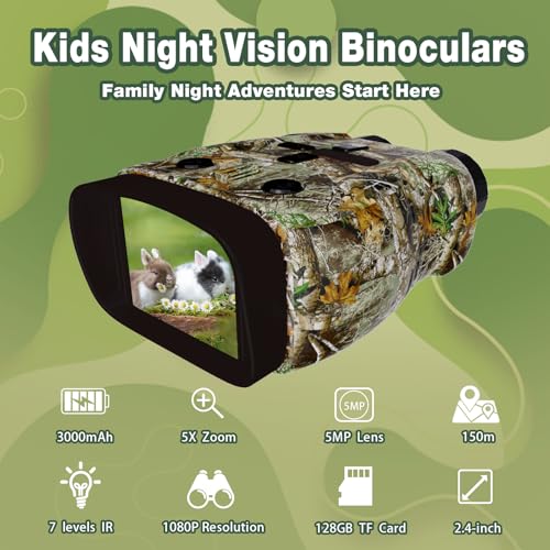 Binoculares de Visión Nocturna y Cámara para Niños miniatura 2