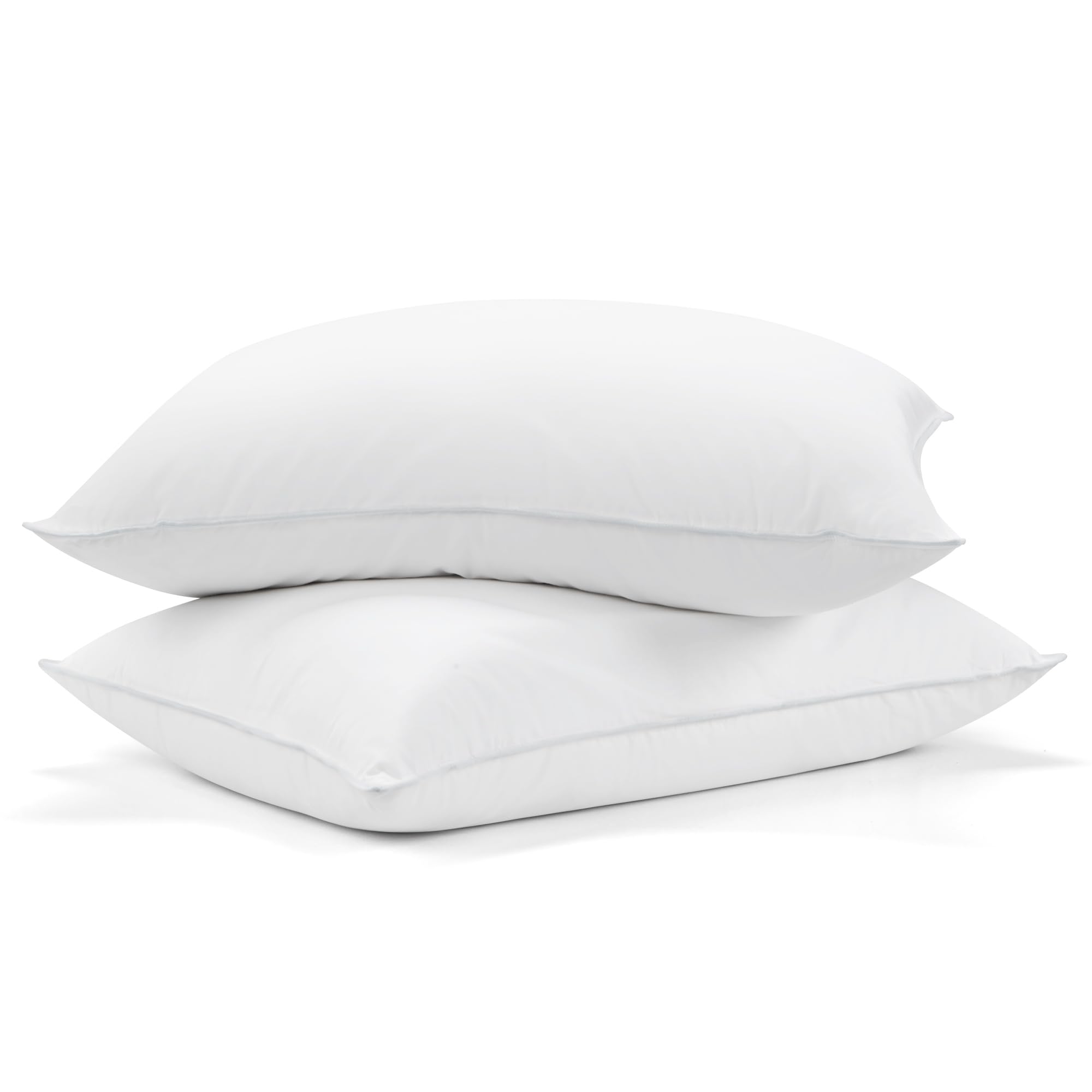 Deodar Cuscino 48X74 | Organica Cuscini D'Albergo in Piuma e Piumino d'Oca Bianca Organica | Riempito Con 1100G | Naturali Federa Puro Cotone | Certificato Öko-Tex e RDS | Set di 2