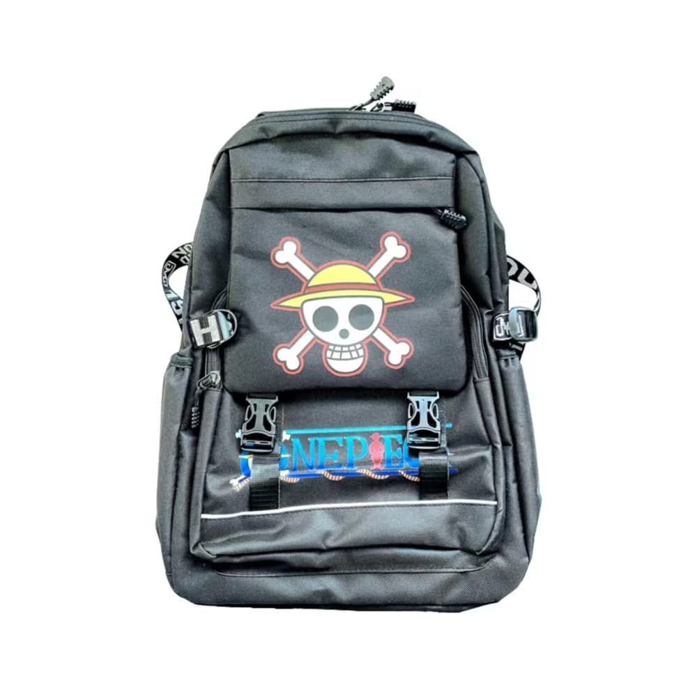 Unisex Luffy3 Mmooo One Piece Luffy School Bag Laptop Bag Backpack, 12.2X5.1x16.9