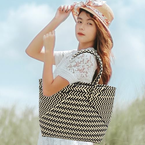 Panier de rangement tressé résistant IMIKEYA grand format lavable - 5