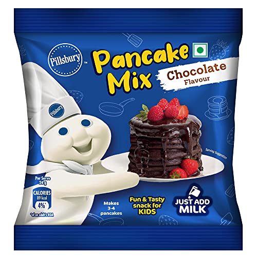 Image of Pillsbury Chocolate Flavour Pancake Mix| 2-Minute Pancake Mix For Kids| No-Preservatives | 80 Gram
