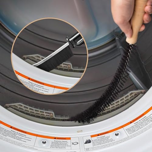 Image of Holikme Dryer Vent Cleaner Kit 8 Pack - Household Cleaning Supplies,Long Flexible Refrigerator Coil Brush Radiator Brush,Dryer Lint Brush Home Essentials for Lint Trap Dust Vacuum Brush