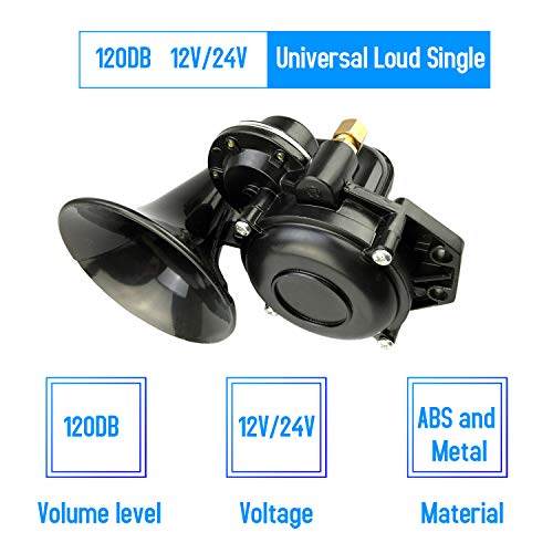Sangmei 12V/ 24V 120DB Alto-falante alto e único trompete caracol buzina de ar para sirene alto-fala