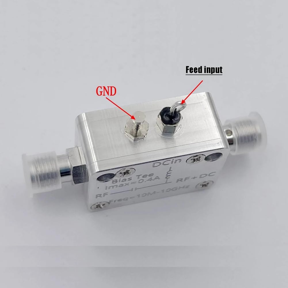 10 MHz-10 Ghz Bias Tee RF DC Block RF Isolateur CoAxial Biaser pour Ham Radio Haut Débit Amplificateur SDR Récepteur BiasTee