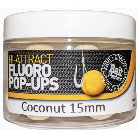 Bait Masters Fluro Pop-Ups Coconut 15mm 40g s/l Cover