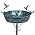 VEWOSTAR Outdoor Garden Bird Bath, Metal Birdbath with Stable Stakes Bird Feeders for Outdoor Yard Lawn Patio (3" Deep*35" Height)