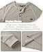ZITY Long Sleeve Henley Shirts for Men Casual Waffle Thermal Fashion Pullover 3-Button T-Shirt with Pocket,Pumice Stone Gray XL