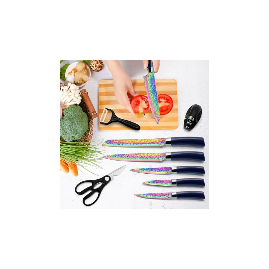 15pcs-Blue-Kitchen-Knife-Set-Rainbow-Titanium-Knife-Block-Set-High-Carbon-Stainless-Steel-Knives-Set-for-Kitchen-Professional-Chef-Knife-Sets-for-Kitchen-with-Sharpener-Acrylic-Block-Best-Gift 15pcs Blue Kitchen Knife Set, Rainbow Titanium Knife Block Set, High Carbon Stainless Steel Knives Set for Kitchen, Professional Chef Knife Sets for Kitchen with Sharpener Acrylic Block, Best Gift