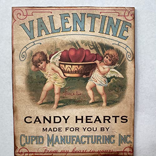 Primitive-Victorian-Vintage-Style-Cupids-Heart-Valentines-Day-Sign-Valentines-Day-Wall-Art-Home-Wall-Art-Modern-Farmhouse-Sign-Retro-Metal-Tin-Sign-8x12-Inch Primitive Victorian Vintage Style Cupids Heart Valentines Day Sign Valentines Day Wall Art Home Wall Art Modern Farmhouse Sign Retro Metal Tin Sign 8×12 Inch