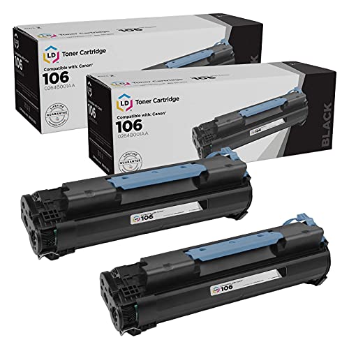 LD Products Toner Cartridge Replacement for Canon 106 0264B001AA (Black, 2-Pack) Compatible with ImageClass MF6530, MF6540, MF6550, MF6560, MF6580, MF6590, MF6595, MF6595cx
