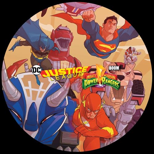 『Justice League/Mighty Morphin Power Rangers Retrospective Review』のカバーアート