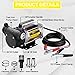 TRUPOW 12V DC 15GPM Self-priming Heavy-duty Gasoline Fuel Oil Transfer Pump with Explosion-proof for Gasoline Diesel Kerosene & More