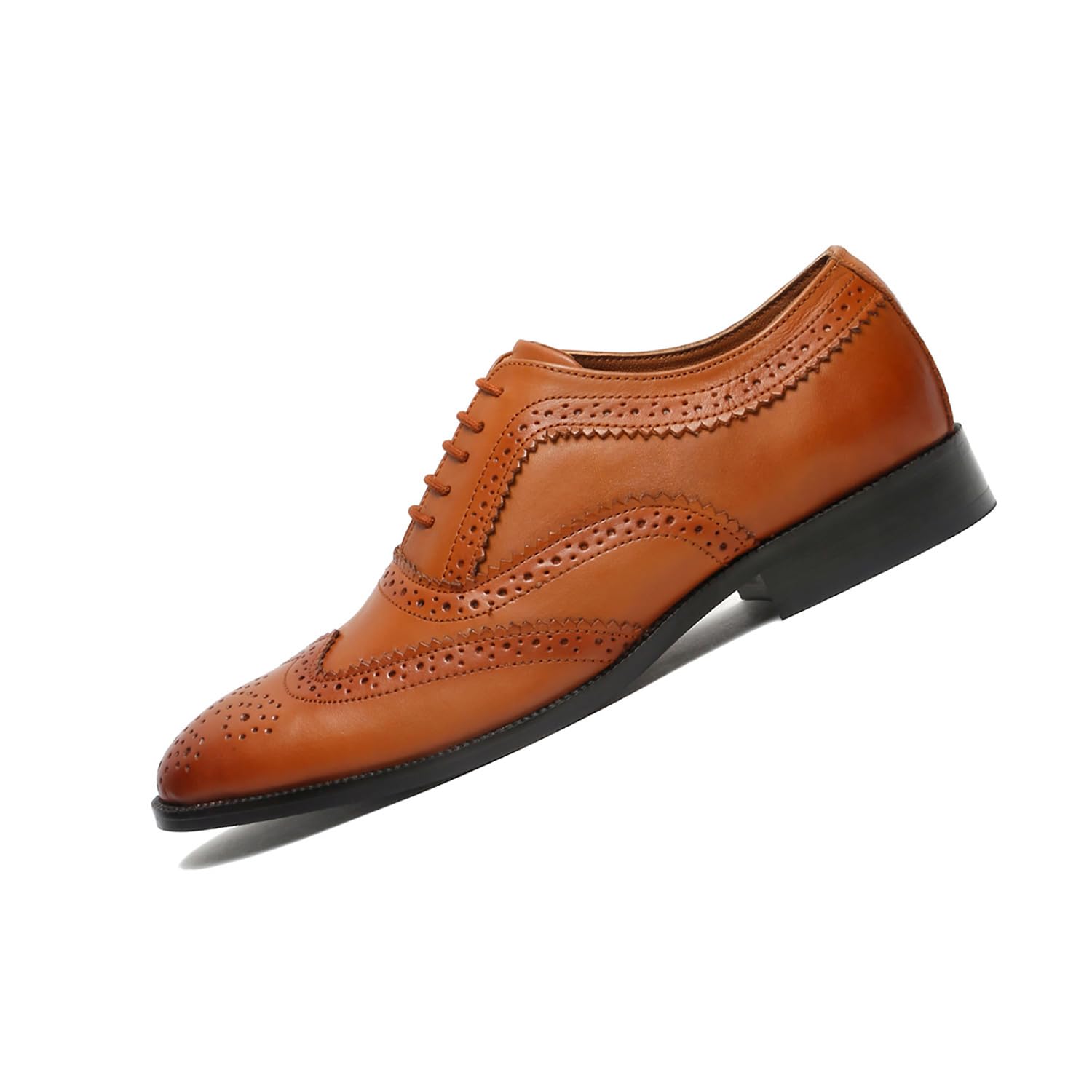LOUIS STITCHMen's Formal Shoes | Handcrafted European Leather Brogues | Lace-Up Style for Business, Formal (IB-KX0Y-QHOZ)