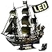 CubicFun Puzzle 3D Adulti Nave Pirata con LED, Queen Anne's Revenge Aggiornata Modello con Interni Dettagliati, Black Pearl puzzle 3d Regalo, 293 Pezzi